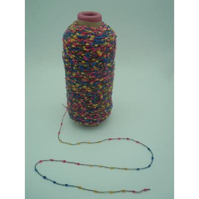 Pom-pom Yarn with Space Dyed Effect