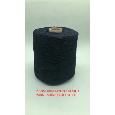 Rayon Chenille Yarn in Flat Effect