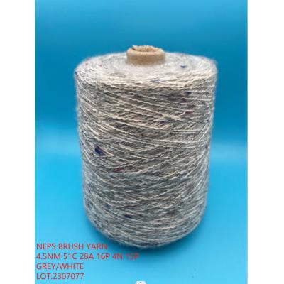 Neps Brush Yarn With AB Effect